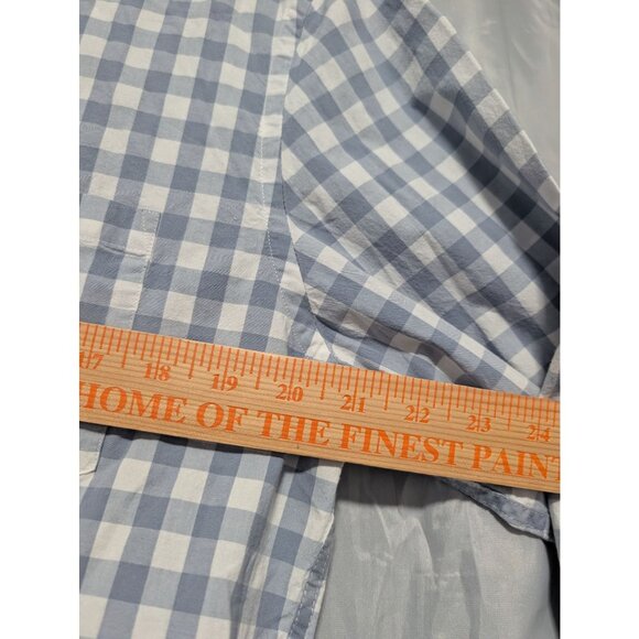 J. Crew Flex Blue & White Gingham Check Button-Down Shirt Size L - Picture 7 of 7